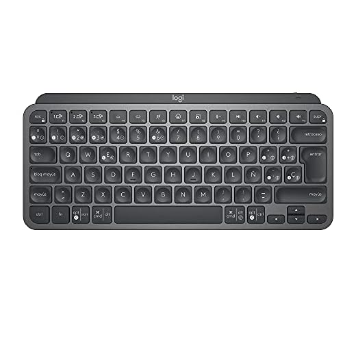 Logitech MX Keys Mini Teclado Inalámbrico Minimalista, Compacto, Bluetooth, Retroiluminado, USB-C, Compatible con Apple macOS, iOS, Windows, Linux, Android, de Metal, Color Grafite