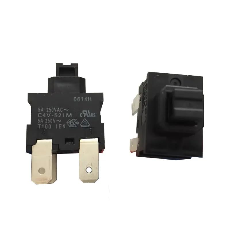 1個 C4V-521M 電源スイッチボタンタッチスイッチセルフリセットロックフリーボタン 4ピン 5A250V T100