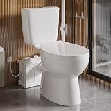 Upflush Macerating Toilet 700 Watt - Upflush Toilet for Basement System, Macerator Pump with 4 Water Inltes for Kitchen Sink, Bathroom, Laundry