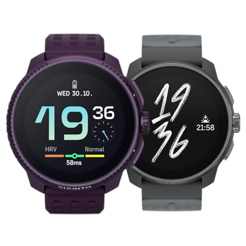 SUUNTO Race GPS Sports Watch w/ 1.43' AMOLED Touchscreen Amethyst Titanium & SUUNTO Race S GPS Sports Watch w/ 1.32' AMOLED Touchscreen Graphite Titanium