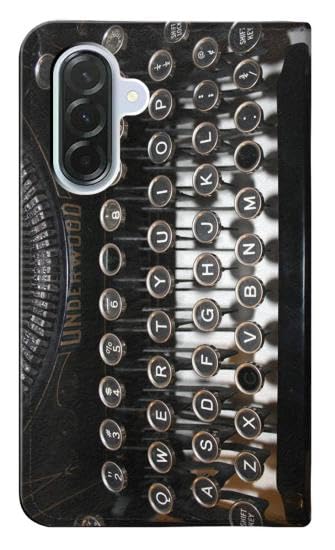 Housse Samsung Galaxy A36 en cuir premium style Typewriter finitions main