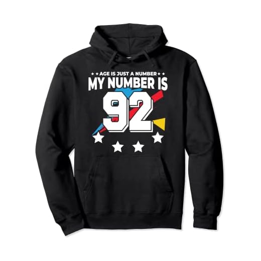 Age Is Just Number - Deportes 92 años de edad, divertido cumpleaños 92 Sudadera con Capucha