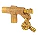 BOB Pipe-Mount Float Valve, 1/4"-20 Rod Thread, Brass