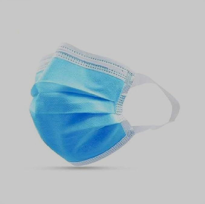 KUDIZE Disposable Non-Woven 3-Ply Surgical Mask With Soft Ear Loop nose - pin Non Swelling Feather Soft for unisex men women kids Senior Citizens-image-37