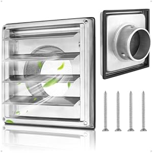 Yooler TFGS-100 Edelstahl Lüftungsgitter 100mm