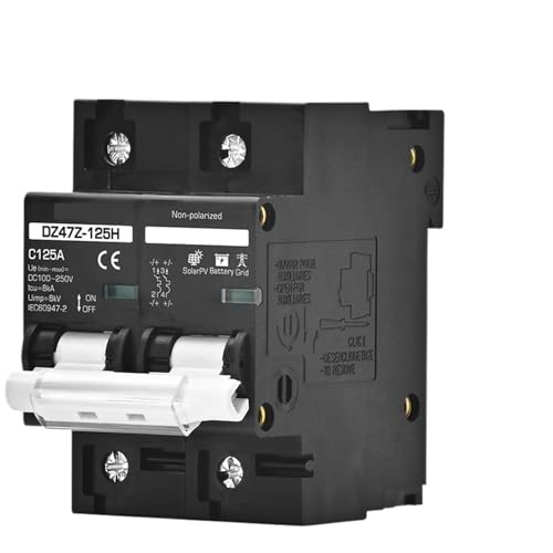 Disjoncteur de tension 2P MCB pour sécuriser l'onduleur et le stockage solaire thermique