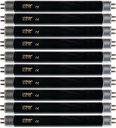 UVBrite® 10-Pack BLB-T5/6W (225mm) F6T5 6 Watt Blacklight Bulb for UV Bank Note Money Checker Safescan 45