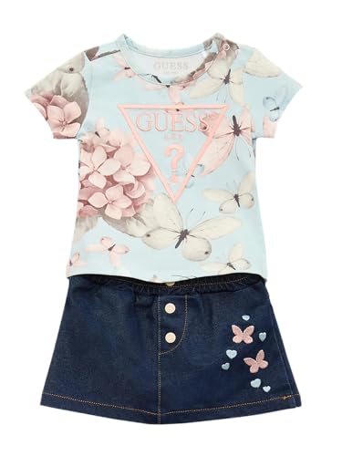 GUESS Butterfly Logo Tee and Skirt Set (0-24M)
