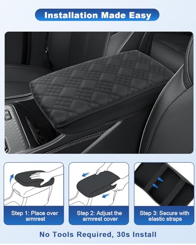 Image of CDEFG for 2025 2026 Jeep Wagoneer S Center Console Cover, for 2025 2026 Jeep Wagoneer S (Limited, Launch Edition) Accessories Armrest Cover Middle Console Pad Arm Rest Protector Leather Cover