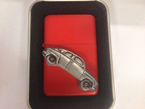 Saab 96 3D flip top gasolina encendedor a prueba de viento rojo recargable ref216