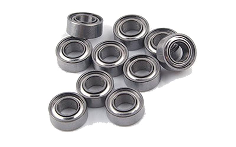 Precise Quality 5x10x4mm HopUp Metallic Shielded Metric Ball Bearing for Drone Helicopter, RC Miniature Toys (Pack of 20)