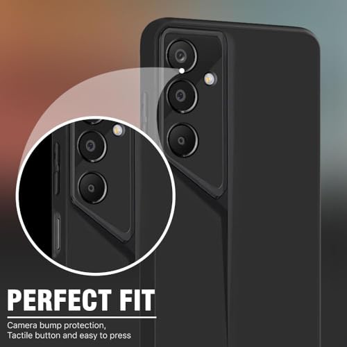 Image of WOW IMAGINE Slim Back Cover for Samsung Galaxy M16 5G | Galaxy F16 5G | Blade Series Ultra Thin Case with Lightweight Design | Camera Protection | Soft Matte Silicone Flexible Mobile Case - Black