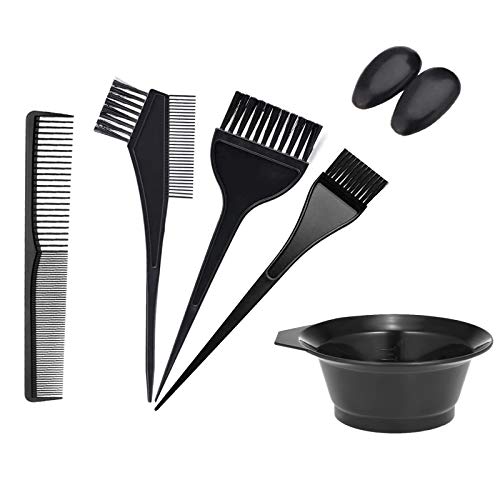 7pcs Hair Colour Brush and Bowl Set, KEAIDUO Hair Colouring Tools Dyeing Brush with Comb for DIY Hair Colouring, Hairdressing, Salon
