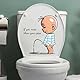 WC-Aufkleber, Clean Your Piss, lustige Aufkleber für WC, wasserdicht, abnehmbare WC-Sitz-Aufkleber, Badezimmer-Dekoration, WC-Zubehör, 1 Stück