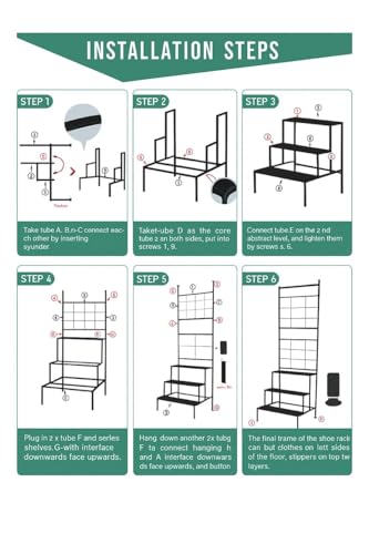 Image of 4 Tier Metal Plant Stand for Indoor & Outdoor Plants, Flower Pot Rack Stand ,Plant Stand For Home Decor Flower Pot Stand for Balcony & Living Room (Black)