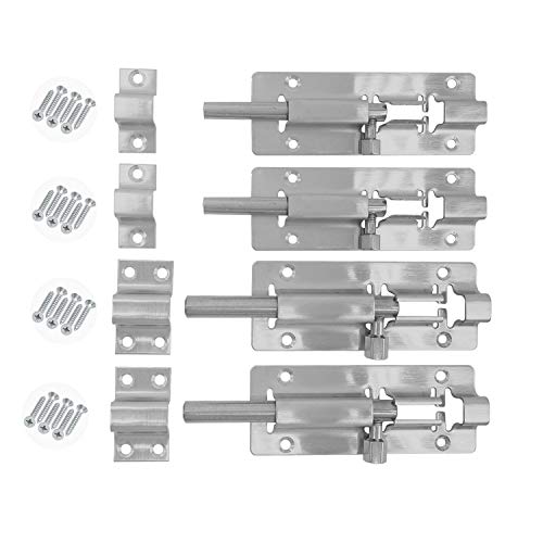 Preisvergleich Produktbild Riegelschloss, Türriegel für Badezimmer Toilette Schuppen Schlafzimmer Schnappriegel, einfache Montage (4 pcs)