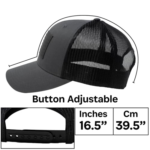 Image of 13 STRIPES American Flag Hat - Leather Patch Mesh Back Snapback Hat for Men & Women USA Flag Trucker Hat, Casual Unisex Hat