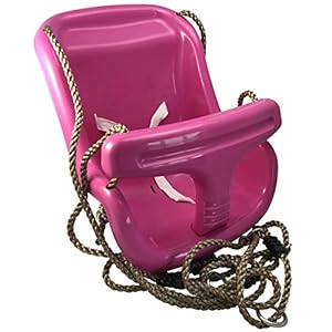 Loggyland Babyschommelstoel met touw en bevestigingsringen (roze)