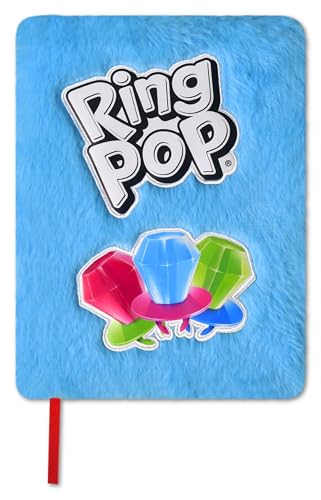Journal relié Ring Pop avec fourrure flottante arc-en-ciel de 21,6 cm iscream