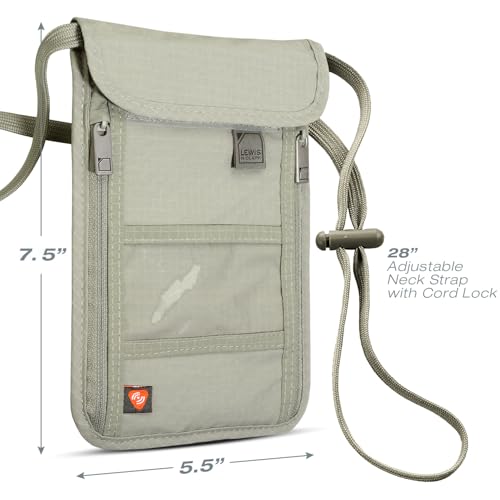 Image of Lewis N. Clark Nylon Unisex Wallet (Taupe)