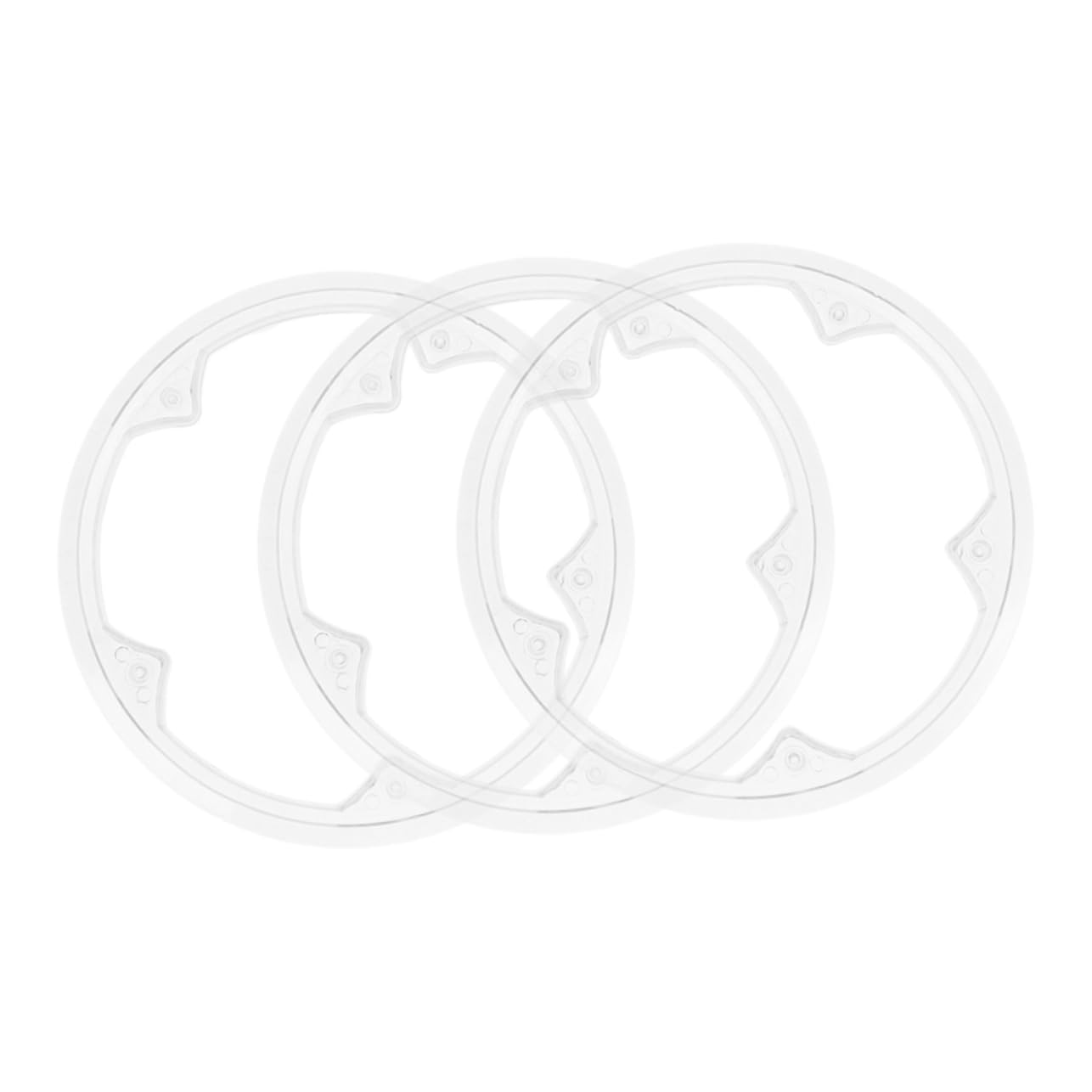 BCOATH 3pcs Bicycle Chain Wheel Crankset Cover Durable Plastic Sprocket Protector for Road Mountain Folding Bikes Effortless Installation Lightweight Design Enhanced Safety