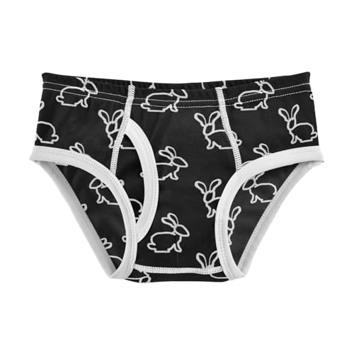 Boys' Exclusive Briefs Toddler Underwear 95% Combed Cotton Boxerbriefs 2T Rabbit Silhouette Pattern 66