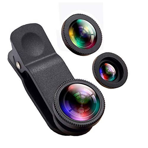 Phone Camera Lens,OANDE 3 in 1 Phone Lens 180° Fisheye Lens,10X Macro Lens