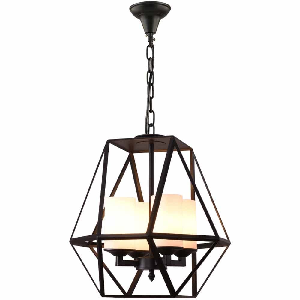 Luminaire suspendu en cage rustique pour illuminer vos repas de famille
