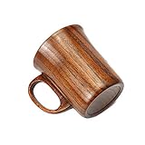 SINIAN Wooden Tea Cup,Handmade Natural Jujube Wood 200ml Primitive Mug Tea Cup Water Mug Milk Cup...