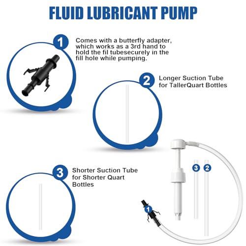 Image of Fluid Pump for Standard Quart Bottles, 8cc Per Pump Stroke, Transmission Fluid Pump with 3rd Hand Adapter, Differential & Transmission Fluid,Transfer Gear Oil Transmission and Differential Fluid Pump