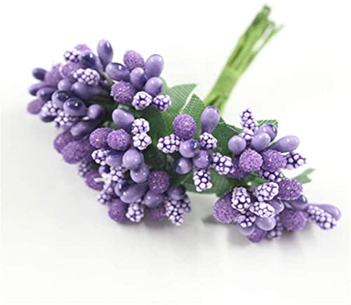 ZGPMGS de muñeca para Boda, 12 Piezas, Mini estambre Artificial, Brote, Ramo de Hojas, Flor para el hogar, jardín, Boda, Coche, Ramillete, decoración, Caja, Manualidades, Suministros 1108 (Color: 7 Cover