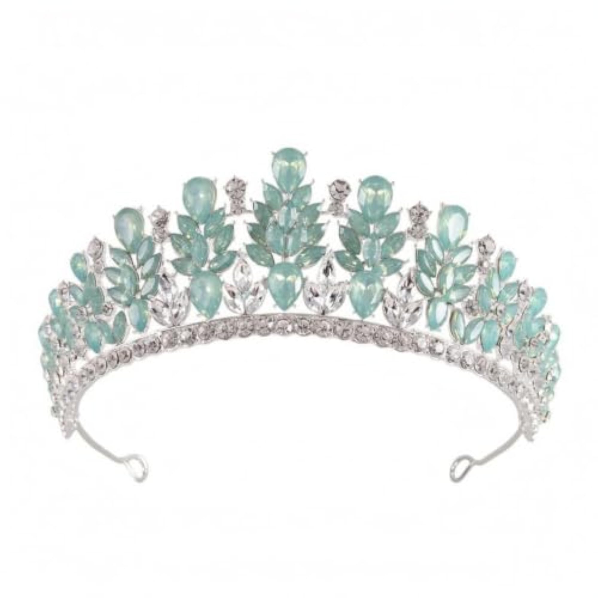 Elegant Rhinestone Floral Tiara, Bridal Hair Accessory