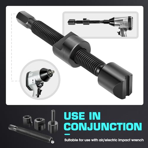 Image of DNA Motoring Dual Wheel Separator Tool Kit, One-Piece Pusher Wheel Hub Removal Tool with 11 Threads, Fits Most Truck, Bus, Van or Trailer That Has Dual Steel Wheels, TOOLS-00604