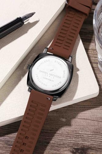 Image of Daniel Hechter Paris Vaneau Collection Analog Watch for Men - Water Resistant Quartz Movement, Date Display with Silicon Strap