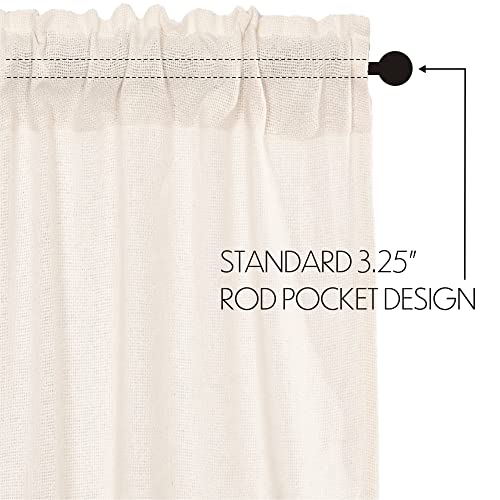 Vhc Brands 51827 Burlap Antique White Farmhouse Primitive Curtains Valance 16X60 thumb #3