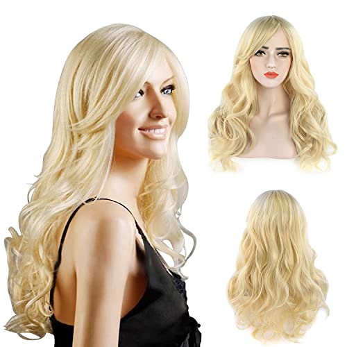 Discoball Light Blonde Wigs Long Blonde Wig For Women Fashio