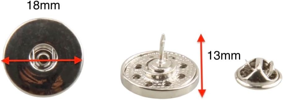Blank Snap Base Brooch with Butterfly Pin Backs for DIY Jewelry Making Snap Button Charm (5)