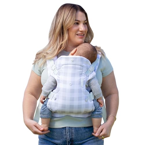 Image of Infantino Flip Advanced 4-in-1 Baby Carrier - Ergonomic, Convertible, Face-in and Face-Out Front and Back Baby Carrier for Newborn to Toddler 8-32 lbs, Plaid