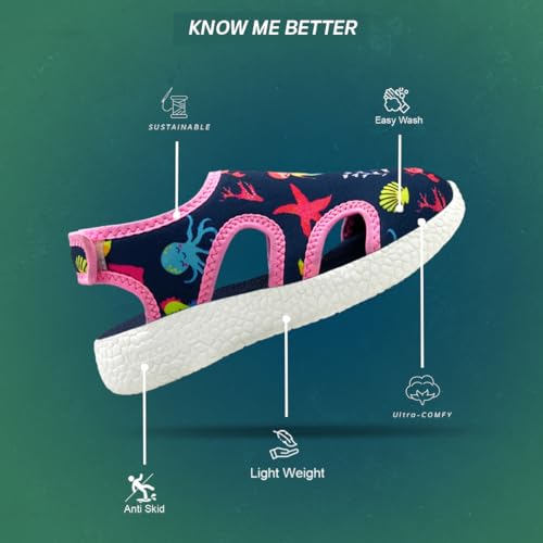 Image of KazarMax Kids Boys and Girls Lightweight | Comfort | Easy Slip-On | Breathable | Printed Sandal