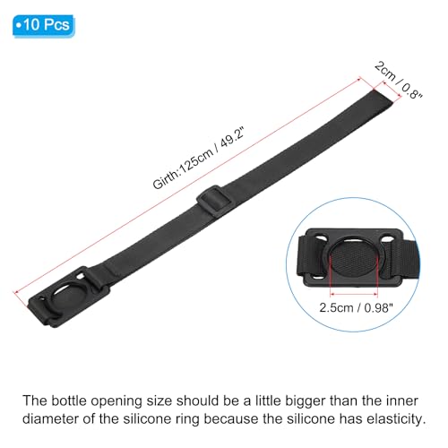 Image of PATIKIL Water Bottle Lanyard, Adjustable Holder Shoulder Strap with Ring Buckle Carrier Clips for Walk Outdoor