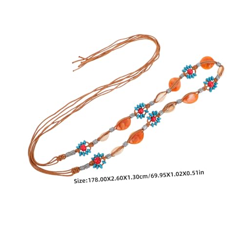 Boho Waist Chain Women's Braided Belt Ethnic Belt Fashion Waistband Adjustable Rope for Dresses2