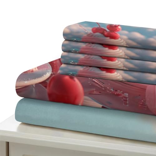 Parure housse de couette gâteau 3D idée cadeau lit enfant single - 6
