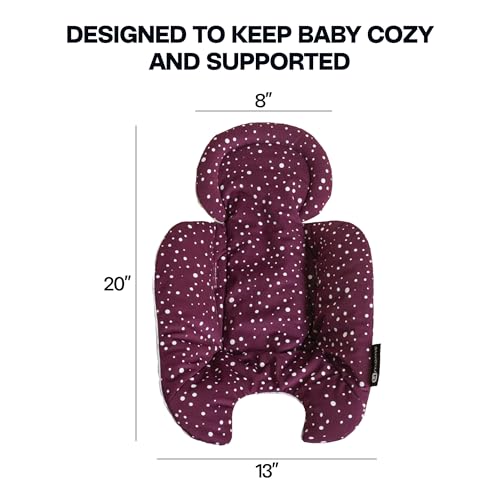 Image of 4moms RockaRoo and MamaRoo Infant Insert, Machine Washable, Soft, Plush Fabric, Reversible Design, Maroon