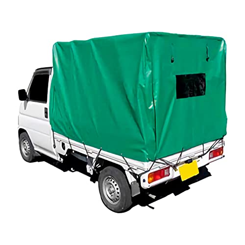 PGL 軽トラ幌 軽トラ 軽トラック 幌 荷台シート シート 1.2x1.37x1.92m 防水防風 窓付き PVC素材