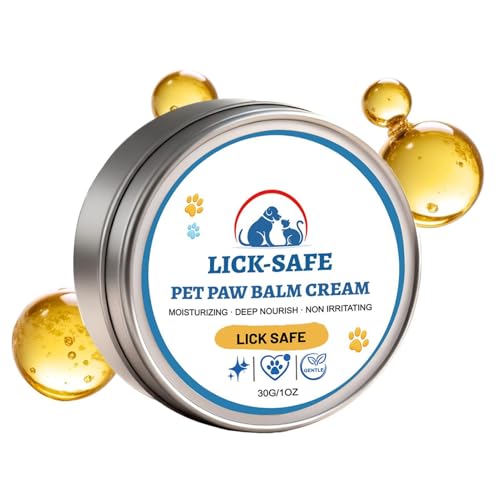 Bálsamo para patas y para nariz para mascotas Lick Safe - Crema de cuidado hidratante calmante para perros y gatos | Protección nutritiva para todas las estaciones para almohadillas agrietadas