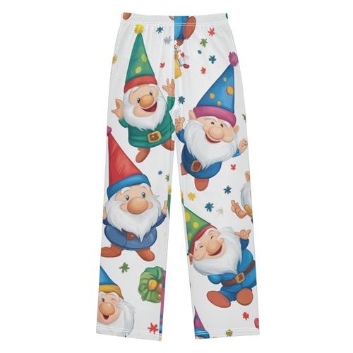 Birthday Gnomes Boys Long Pants Soft Trousers Elastic Waist Kids Lounge Bottoms with Pockets S-XL