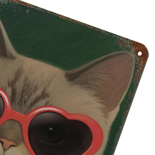 Cadre métal chat cool 30x40 cm : offrez un sourire à vos murs - 6