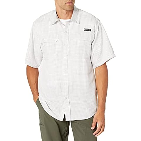 Staghorn Realtree Short Sleeve Button Down Gingham Fishing Shirt, Lunar Rock, S Cover