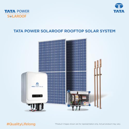 Image of Tata Power Solaroof 3.54kWp - 3kW-1ph On-Grid Solar Kit | Mono PERC Bifacial Panels | High-Efficiency Grid-Tied Inverter | W /O Structure Kit Price Only | PM Surya Ghar Subsidy Eligible