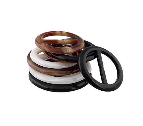 6 Pcs Round Plastic Scarf Clip Ring Scarf Slides T Shirt Clips for Twilly Neckerchief